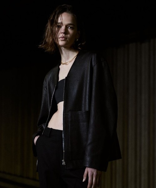 【極美品】LIDNM 22ssゴートレザーライニングブルゾン Mサイズ LIDnM（リドム） レザーブルゾン MEDIUM ブラック メンズ : ZOZOTOWN