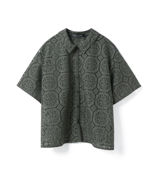 mizuiroind ブラウス mizuiroind ブラウス シャツ mizuiro ind タイルレースシャツ