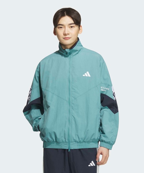 新品　アディダスオリジナル　メンズ　裏メッシュ　スポーティ　ナイロンジャケットM adidas（アディダス） ナイロンジャケット ワーディングパック ルーズ