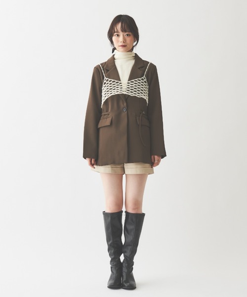 「paravion」 キャミソールブラウス FREE ホワイト レディース_画像3