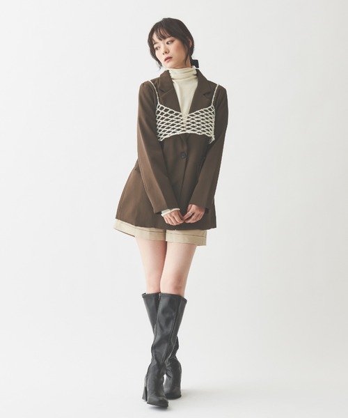 「paravion」 キャミソールブラウス FREE ホワイト レディース_画像5