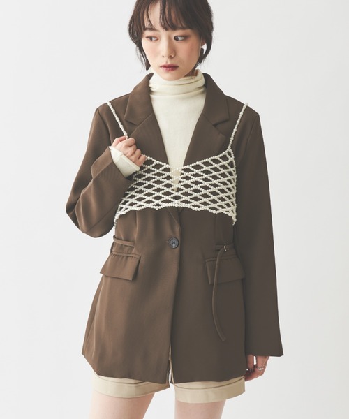 「paravion」 キャミソールブラウス FREE ホワイト レディース_画像7