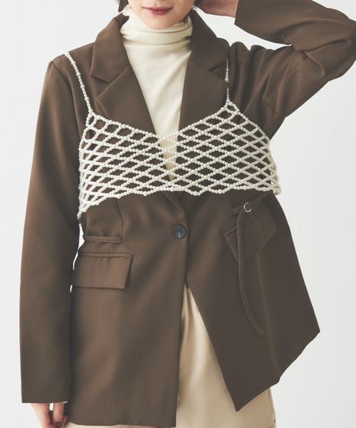 「paravion」 キャミソールブラウス FREE ホワイト レディース_画像9