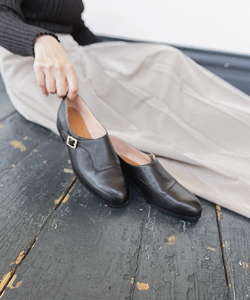 RANDA（ランダ） ローファー 「本革」レザーモンクストラップシューズ