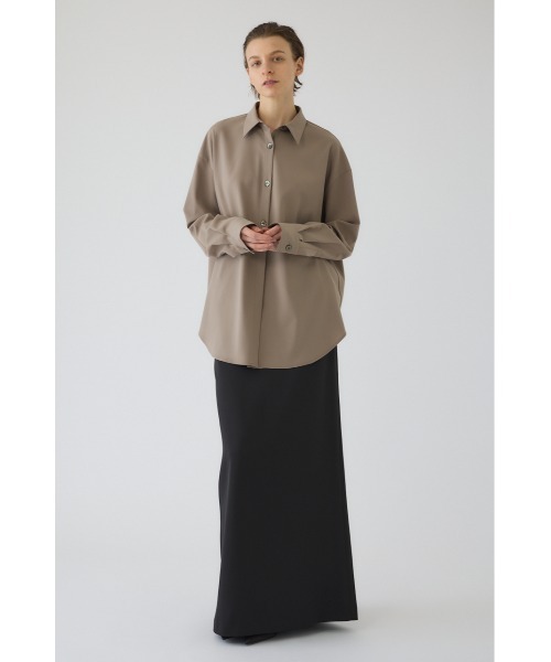 RIM.ARK ブラウス シャツ Synthetic leather tie SH シンセティック
