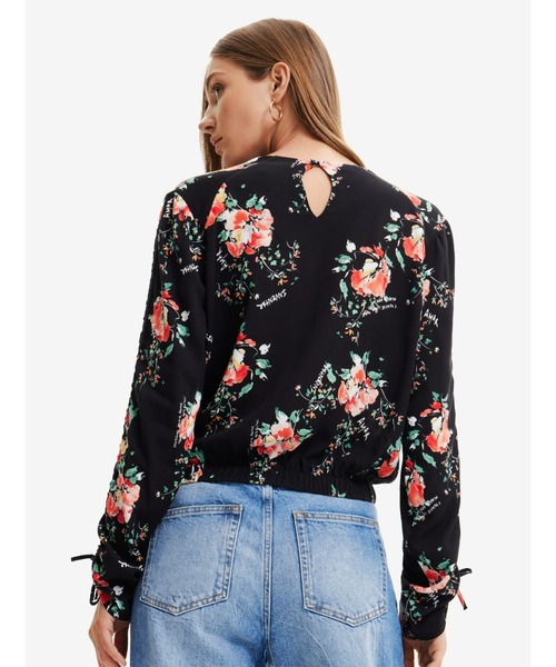 「Desigual」 7分袖ブラウス S ブラック レディース_画像4