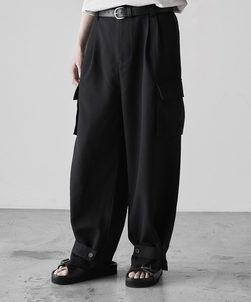 「RUUBON」 カーゴパンツ M ブラック メンズ_画像8