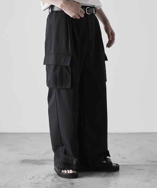 「RUUBON」 カーゴパンツ M ブラック メンズ_画像9