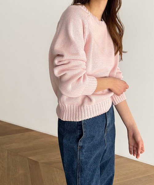 「CANAL JEAN」 「el mar」長袖ニット ONE SIZE ベージュ レディース_画像7