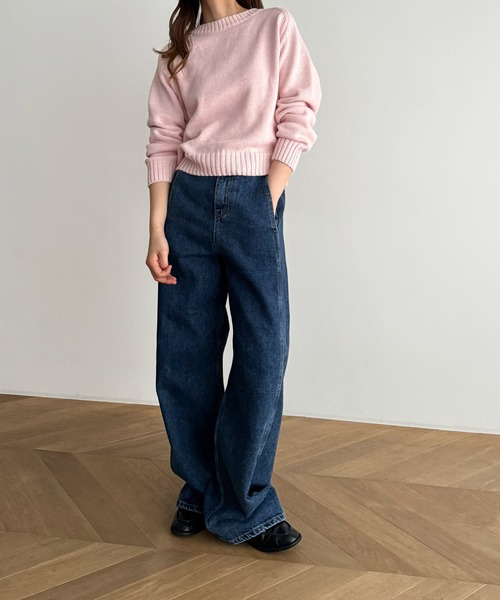 「CANAL JEAN」 「el mar」長袖ニット ONE SIZE ベージュ レディース_画像8