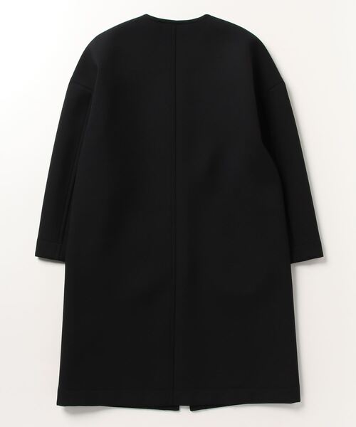 「Demi-Luxe BEAMS」 ノーカラーコート 36 ブラック レディース_画像2