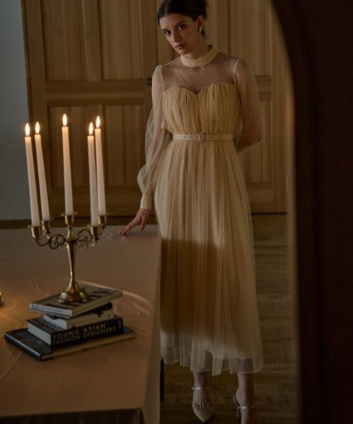 ERADIE（エラディエ） ワンピース Flocked Tulle Lace Dress ドット