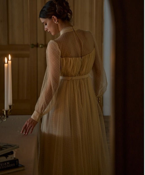 ERADIE エラディエ Flocked Tulle Lace Dress ERADIE（エラディエ） ワンピース Flocked Tulle Lace Dress ドット