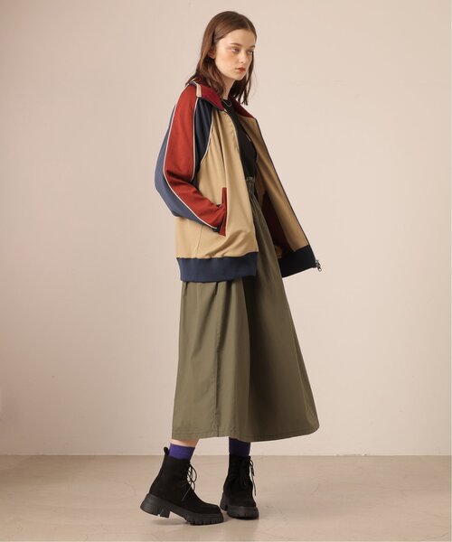 「DOUBLE NAME」 ジャージブルゾン FREE ネイビー レディース_画像4