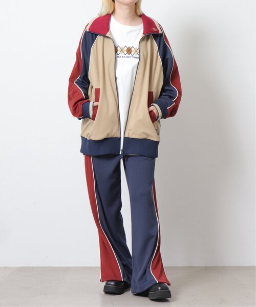 「DOUBLE NAME」 ジャージブルゾン FREE ネイビー レディース_画像5