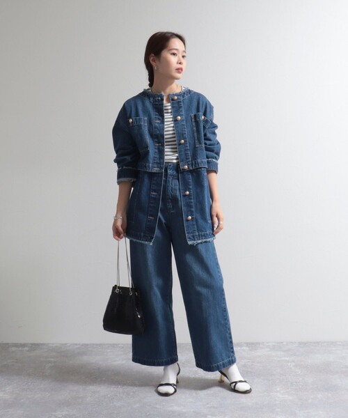 パシオーネ 薄いデニムジャケット 38 完売 レレレさん パシオーネ 薄い