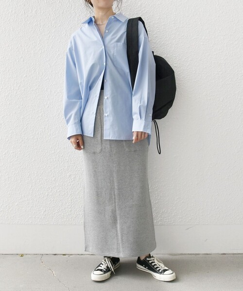 SHIPS any 「SHIPS any」 ロングスカート ONE SIZE ブラック