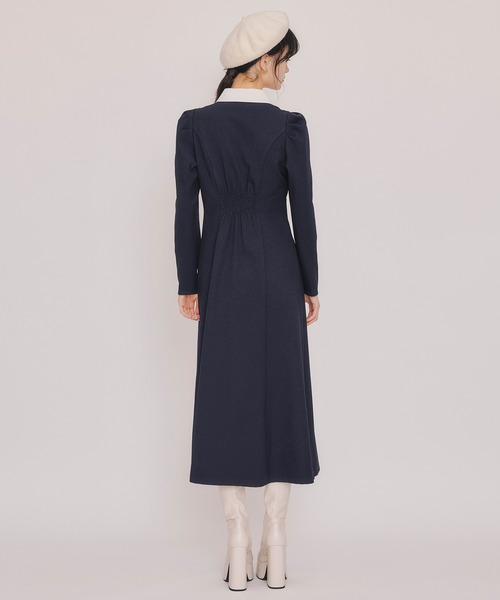 REDYAZEL（レディアゼル） ワンピース フロントZIPバイカラーロング