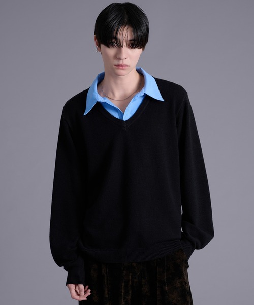 Ellno Loset（エルノロゼット） セーター ニット シャツレイヤードフウ