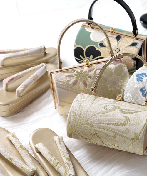 帯生地を使用した豪華な草履バッグセット レディース | SOUBIEN | 32