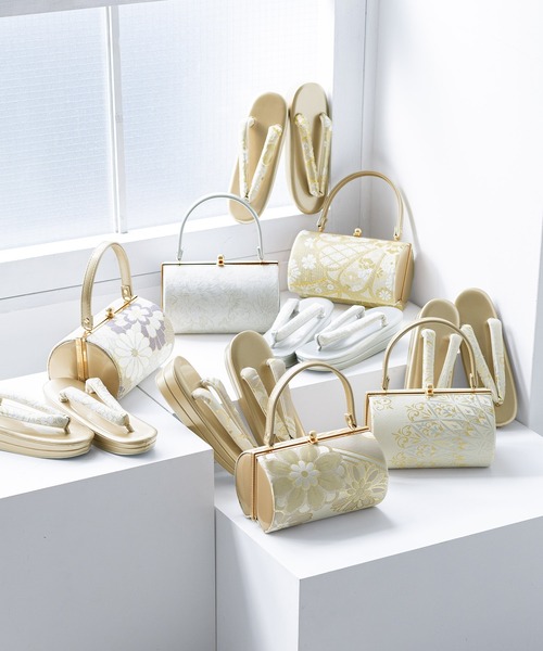 帯生地を使用した豪華な草履バッグセット レディース | SOUBIEN | 35