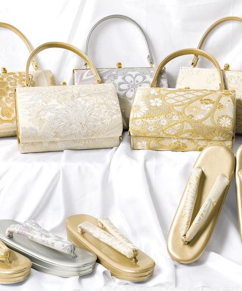 帯生地を使用した豪華な草履バッグセット レディース | SOUBIEN | 45