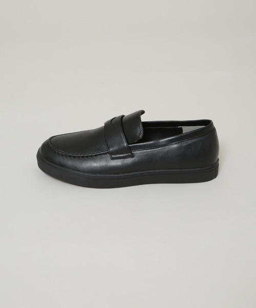 NANO universe（ナノ・ユニバース） ローファー M ブラック メンズ