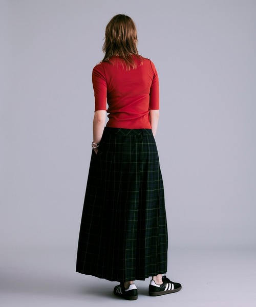 「NOISE MAKER」 プリーツスカート 38 ネイビー レディース_画像3