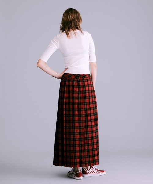 「NOISE MAKER」 プリーツスカート 38 ネイビー レディース_画像6