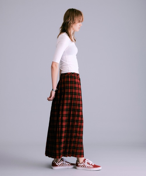 「NOISE MAKER」 プリーツスカート 38 ネイビー レディース_画像7