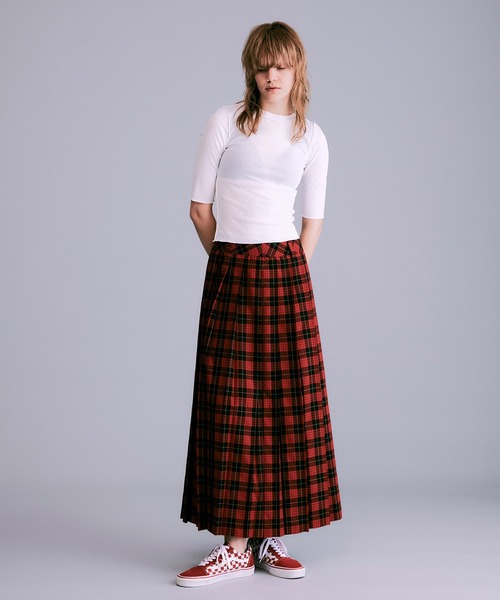 「NOISE MAKER」 プリーツスカート 38 ネイビー レディース_画像9