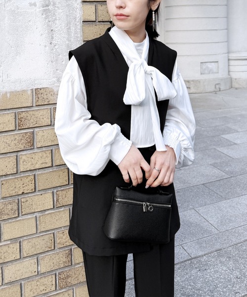 reca（レカ） セットアップ ノーカラーベスト×テーパードパンツ2点