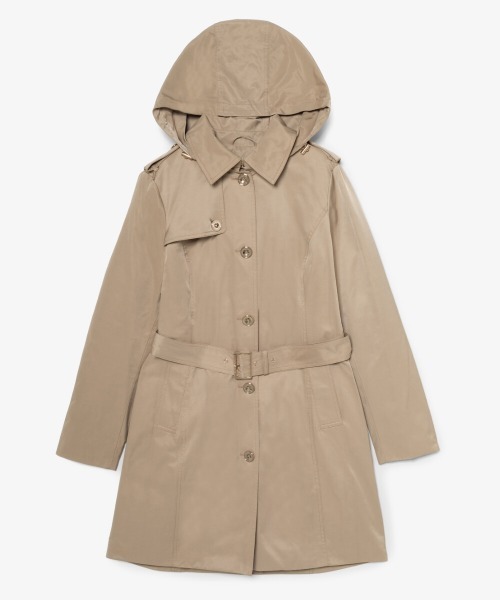 「MICHAEL KORS」 トレンチコート X-SMALL ベージュ レディース_画像4