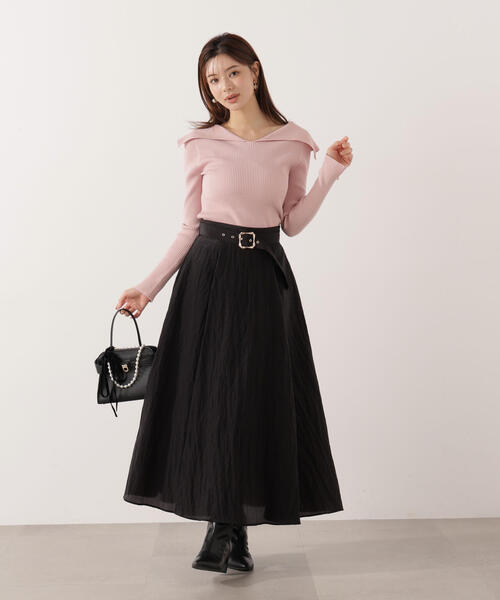 「PROPORTION BODY DRESSING」 フレアスカート MEDIUM ブラウン レディース_画像3