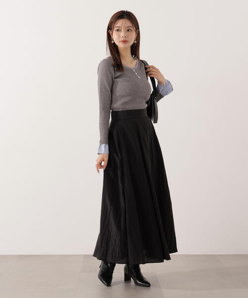 「PROPORTION BODY DRESSING」 フレアスカート MEDIUM ブラウン レディース_画像6