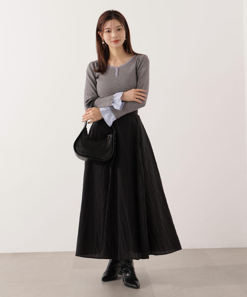 「PROPORTION BODY DRESSING」 フレアスカート MEDIUM ブラウン レディース_画像7