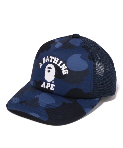 A BATHING APE（アベイシングエイプ） メッシュキャップ FREE ネイビー