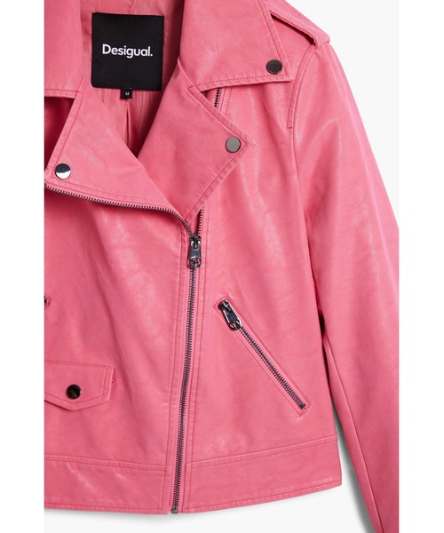 Desigual（デシグアル） レザージャケット ライダース ピンクバイカー