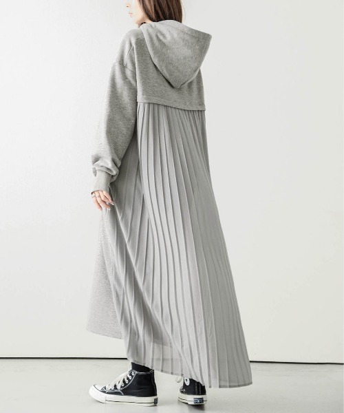 「La-gemme」 長袖ワンピース フリー グレー レディース_画像5