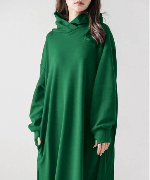 「La-gemme」 長袖ワンピース フリー グレー レディース_画像6