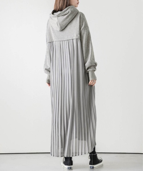 「La-gemme」 長袖ワンピース フリー グレー レディース_画像9