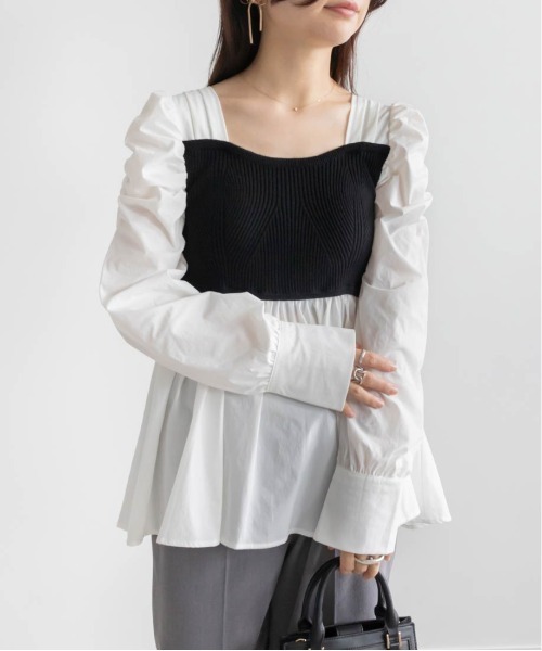 「RANDA」 長袖ブラウス FREE グレー レディース_画像3