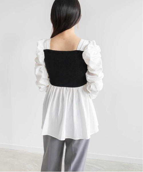 「RANDA」 長袖ブラウス FREE グレー レディース_画像6