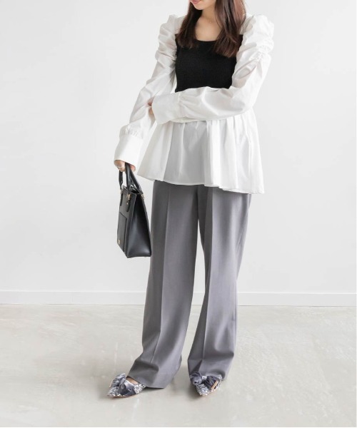 「RANDA」 長袖ブラウス FREE グレー レディース_画像9