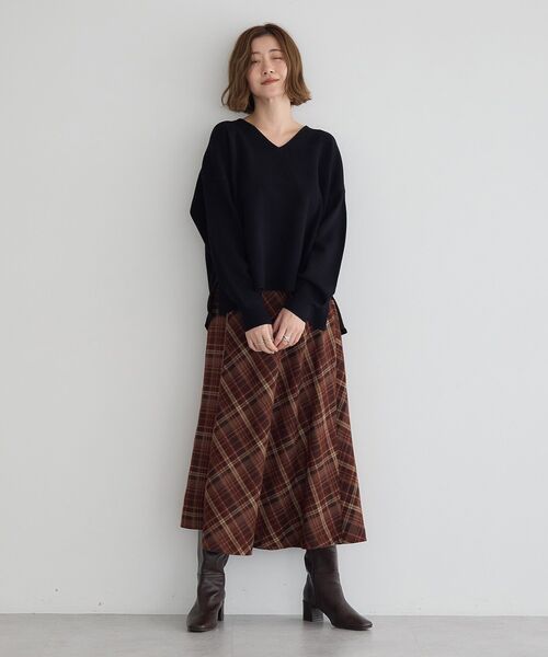 「YECCA VECCA」 フレアスカート FREE ブラウン レディース_画像3