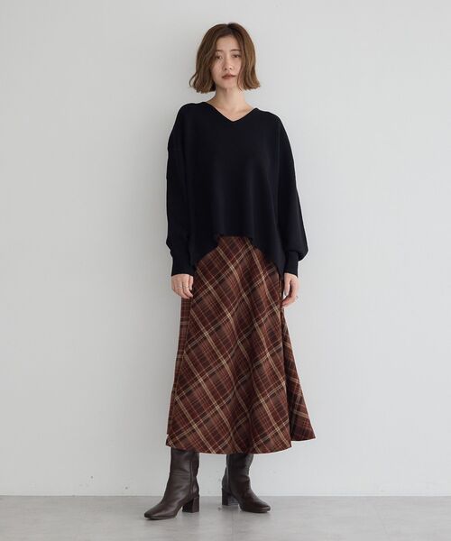 「YECCA VECCA」 フレアスカート FREE ブラウン レディース_画像5