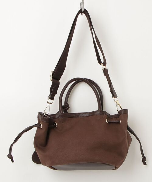 「GOOD GRIEF」 Drawstring 2WAYバッグ - ブラウン レディース_画像2