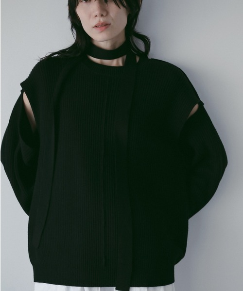 トップス anuke Slit Rib Knit anuke（アンヌーク） ニット セーター Slit Rib Knit レディース