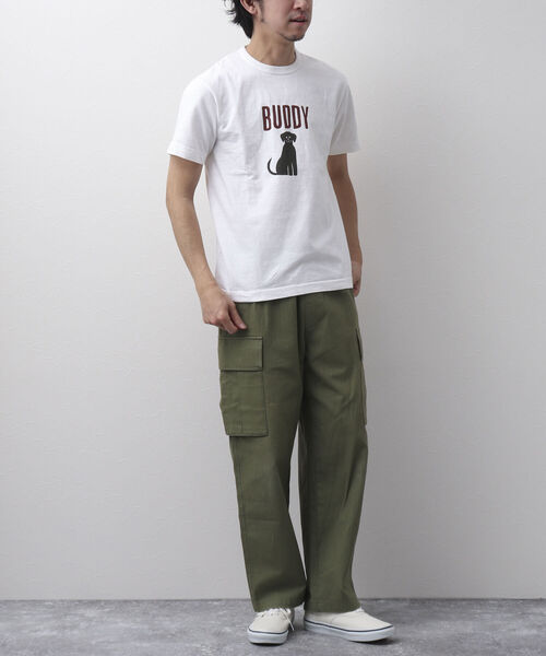 「BARNS OUTFITTERS」 半袖Tシャツ MEDIUM ホワイト メンズ_画像5