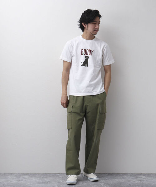 「BARNS OUTFITTERS」 半袖Tシャツ MEDIUM ホワイト メンズ_画像6